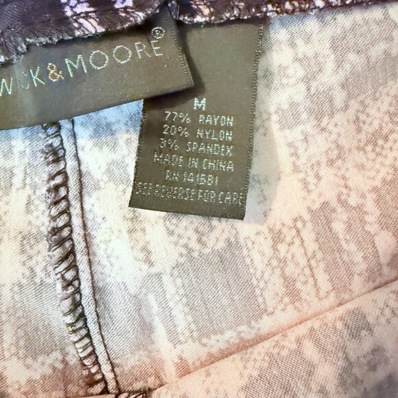 Preswick Moore Glen Plaid Pants Size M Pull On Lavender Ankle Stretch Casual Chi - Picture 6 of 13